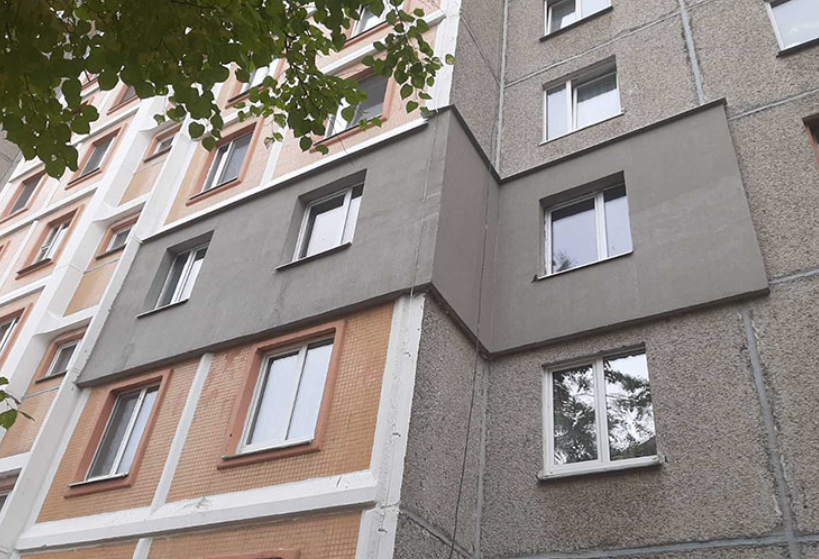 Зовнішнє утеплення фасаду багатоповерхового будинку
